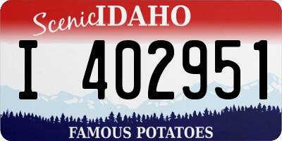 ID license plate I402951