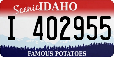 ID license plate I402955