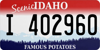 ID license plate I402960