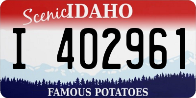 ID license plate I402961