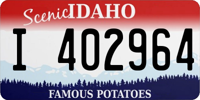 ID license plate I402964