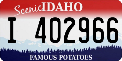 ID license plate I402966