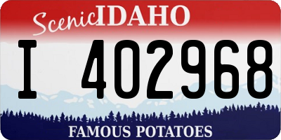 ID license plate I402968
