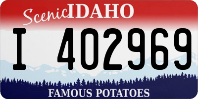 ID license plate I402969