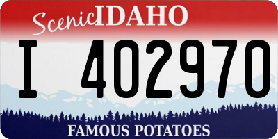 ID license plate I402970