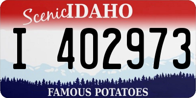 ID license plate I402973