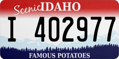 ID license plate I402977