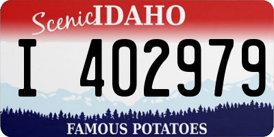 ID license plate I402979