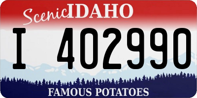 ID license plate I402990