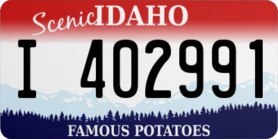 ID license plate I402991
