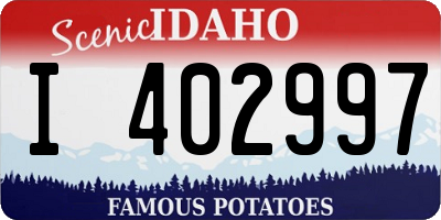 ID license plate I402997