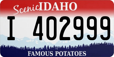 ID license plate I402999