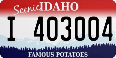 ID license plate I403004