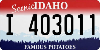 ID license plate I403011