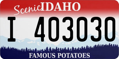 ID license plate I403030