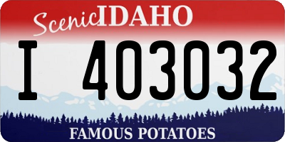 ID license plate I403032