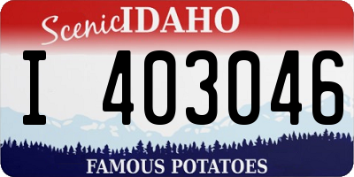 ID license plate I403046