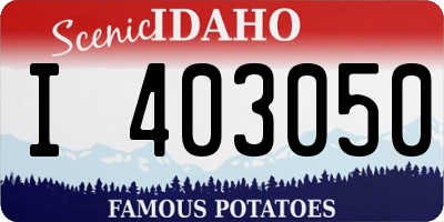 ID license plate I403050