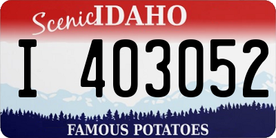 ID license plate I403052
