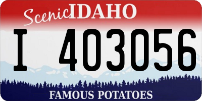 ID license plate I403056
