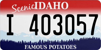 ID license plate I403057
