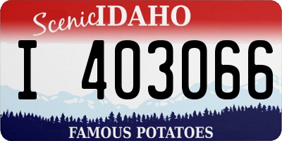 ID license plate I403066
