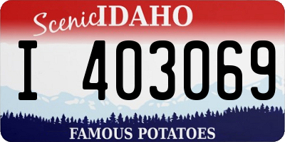ID license plate I403069