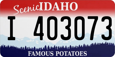 ID license plate I403073