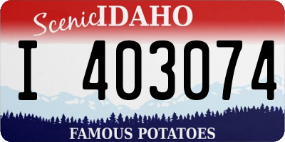 ID license plate I403074