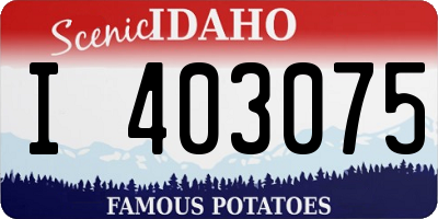ID license plate I403075