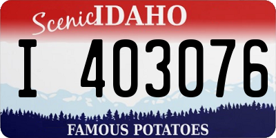 ID license plate I403076