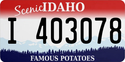 ID license plate I403078