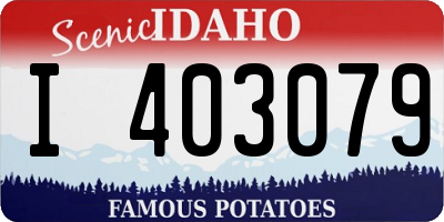 ID license plate I403079