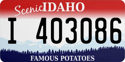 ID license plate I403086