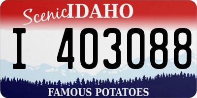 ID license plate I403088