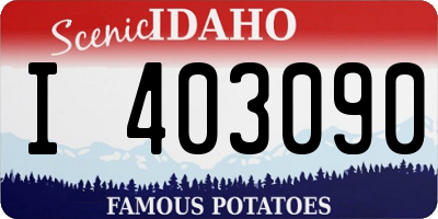 ID license plate I403090