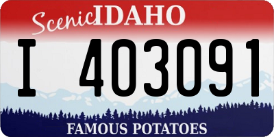 ID license plate I403091