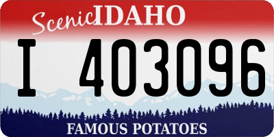 ID license plate I403096