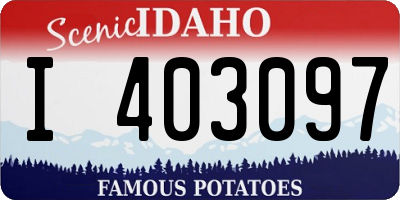 ID license plate I403097