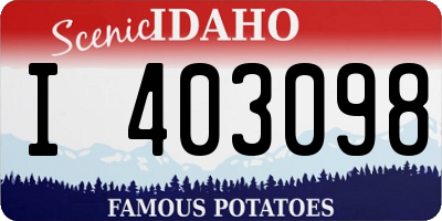 ID license plate I403098
