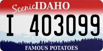 ID license plate I403099