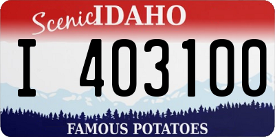 ID license plate I403100