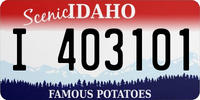 ID license plate I403101