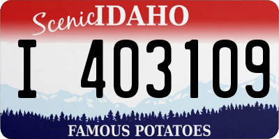 ID license plate I403109