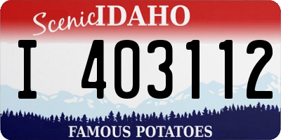 ID license plate I403112