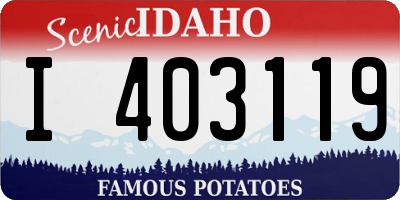 ID license plate I403119