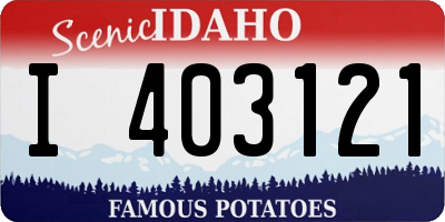 ID license plate I403121