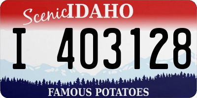 ID license plate I403128