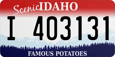 ID license plate I403131