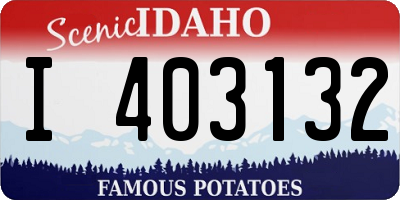ID license plate I403132